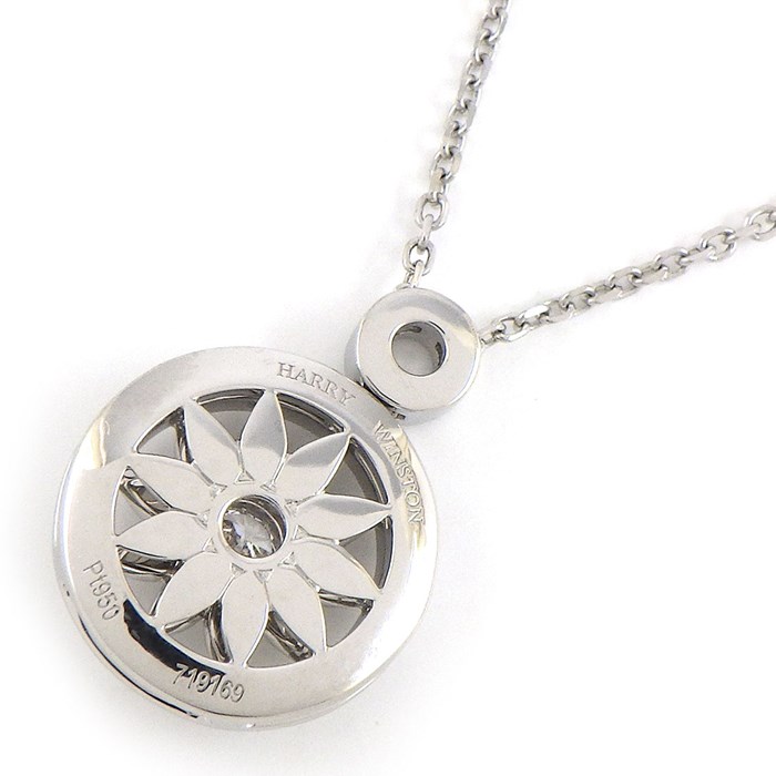 ハリーウィンストン HARRY WINSTON ネックレス ゲート コレクション PEDPRD1MWG ロゼット サークル 29ポイント ダイヤモンド 計約0.29ct PT950 【箱・保付き】 【中古】