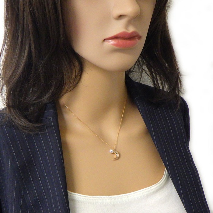 タサキ 田崎真珠 TASAKI ネックレス デインジャーホーン あこや真珠 パール 5.5mm珠 K18SG 【中古】