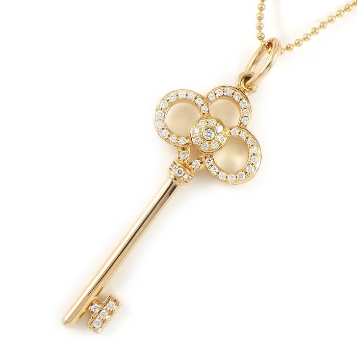 ティファニー Tiffany & Co.】ネックレス クラウンキー 鍵 クローバー 