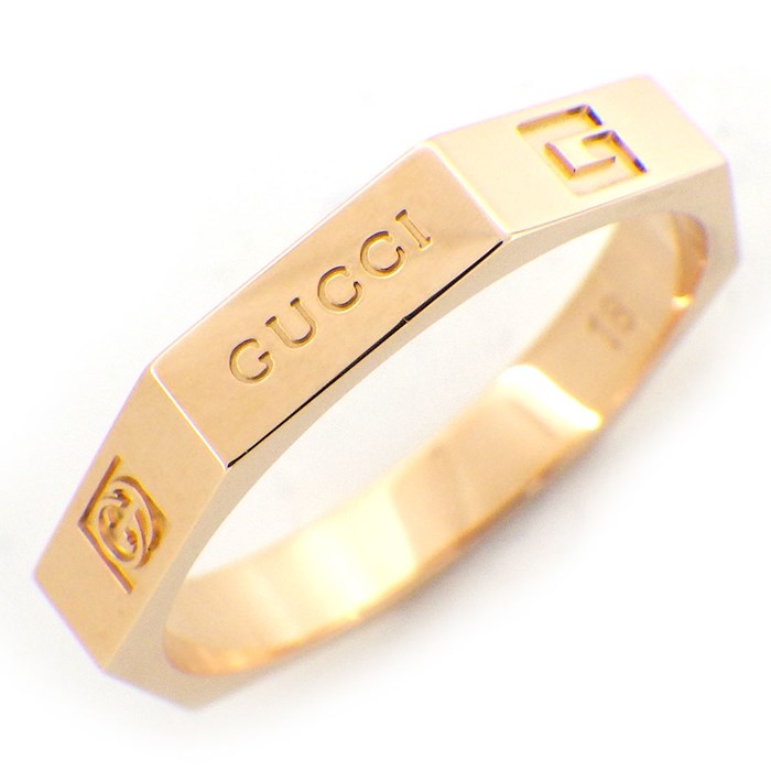 グッチ GUCCI リング オクタゴナル GG ロゴ アイコン K18PG 17号 / #18  
