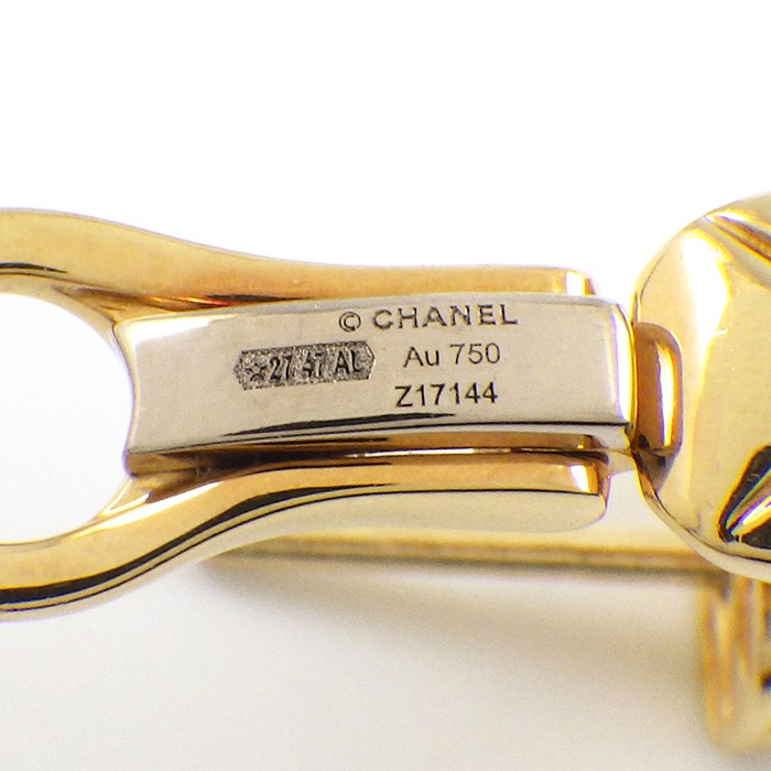 シャネル CHANEL ピアス ココクラッシュ J11134 マトラッセ キルティング K18YG 【中古】