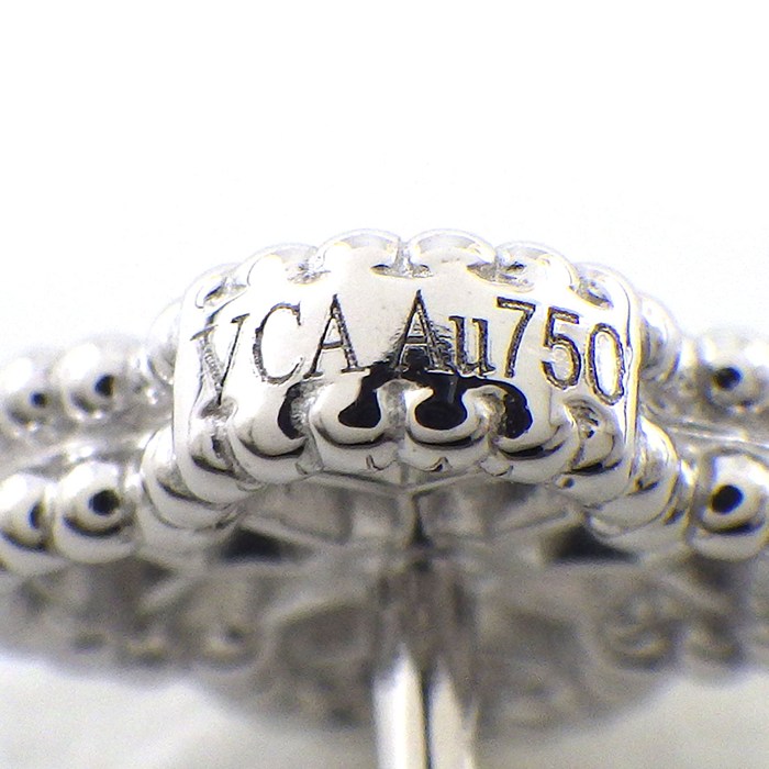 ヴァンクリーフ＆アーペル Van Cleef & Arpels ピアス スウィートアルハンブラ VCARO85500 24ポイント ダイヤモンド 計0.16ct K18WG 【中古】
