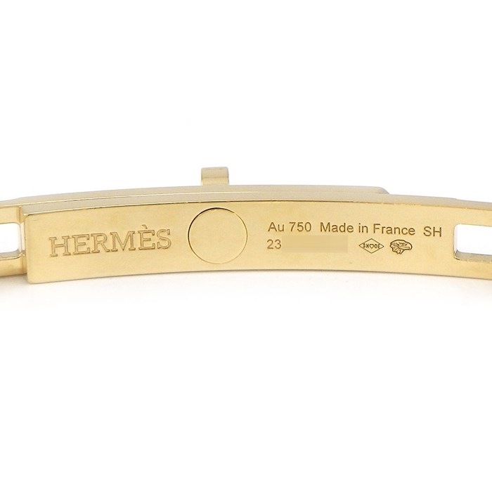 エルメス HERMES ブレスレット ケリー PM クラスプ モチーフ チェーン 6ポイント ダイヤモンド K18YG / #SH 【中古】