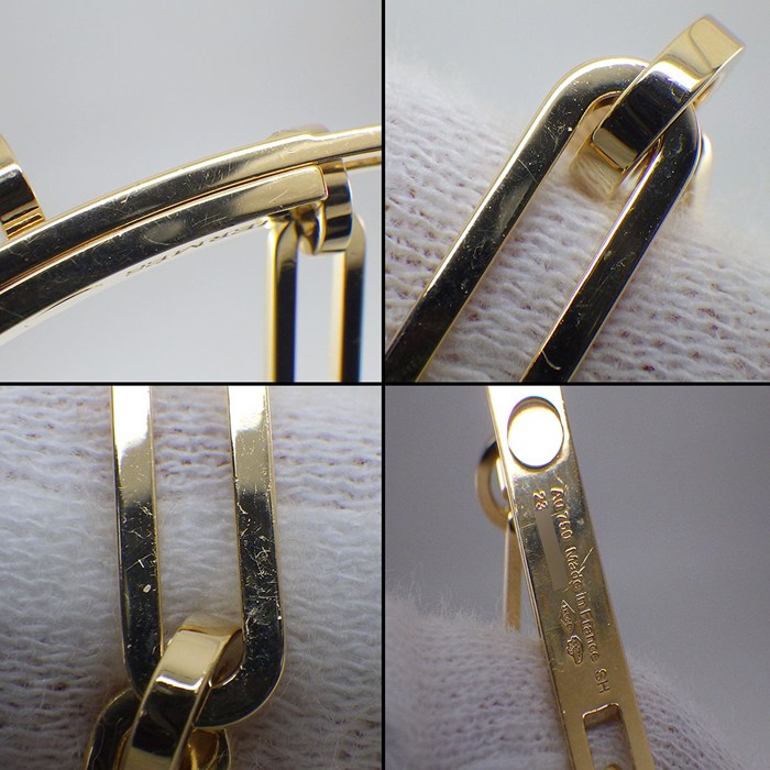 エルメス HERMES ブレスレット ケリー PM クラスプ モチーフ チェーン 6ポイント ダイヤモンド K18YG / #SH 【中古】