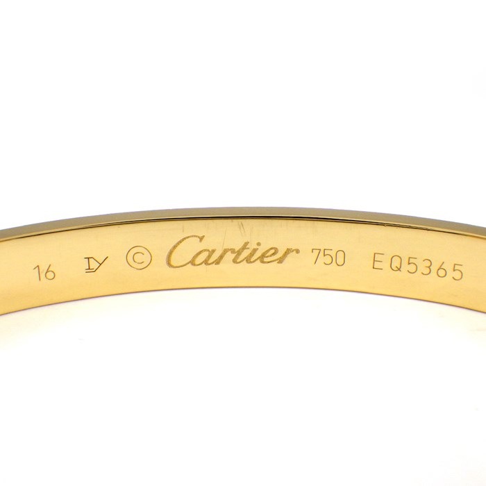 カルティエ Cartier バングル ラブ B6032416 オープン K18YG / #16 【中古】
