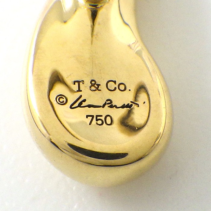 ティファニー Tiffany & Co. ピアス ティア ドロップ K18YG 【中古】