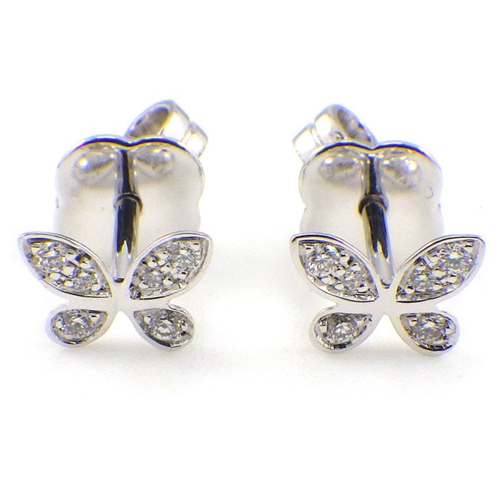 グラフ Graff GRAFF ピアス バタフライ プティ スタッド スモール RGE1563 ダイヤモンド K18WG 【中古】