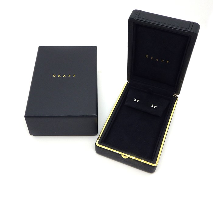グラフ Graff GRAFF ピアス バタフライ プティ スタッド スモール RGE1563 ダイヤモンド K18WG 【中古】