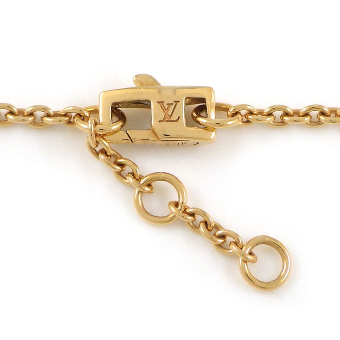 ルイ・ヴィトン LOUIS VUITTON ブレスレット ブラスレ スター ナクレ Q95466 ホワイト シェル K18PG 白 【中古】