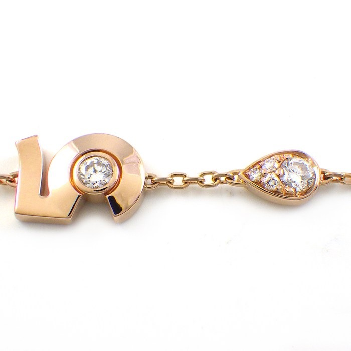 シャネル CHANEL ブレスレット エクストレ ドゥ シャネル No.5 J12428 ドロップモチーフ 5ポイント ダイヤモンド 計0.16ct K18PG 【中古】
