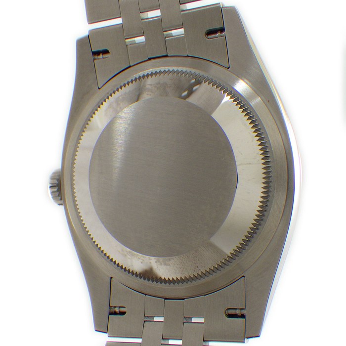 ロレックス Rolex 腕時計 デイトジャスト 36 126234 ルーレット刻印 ランダムシリアル サンレイ スレート文字盤 ローマンインデックス  K18WG SS 自動巻き 【箱・保付き】