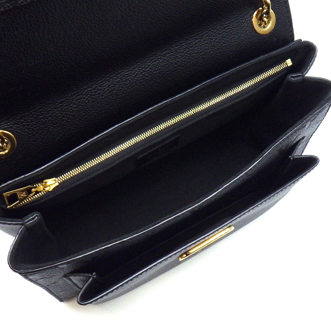 ルイ・ヴィトン LOUIS VUITTON ショルダーバッグ ヴァヴァン PM M44151 ブラック モノグラムアンプラントレザー ゴールド金具 【中古】
