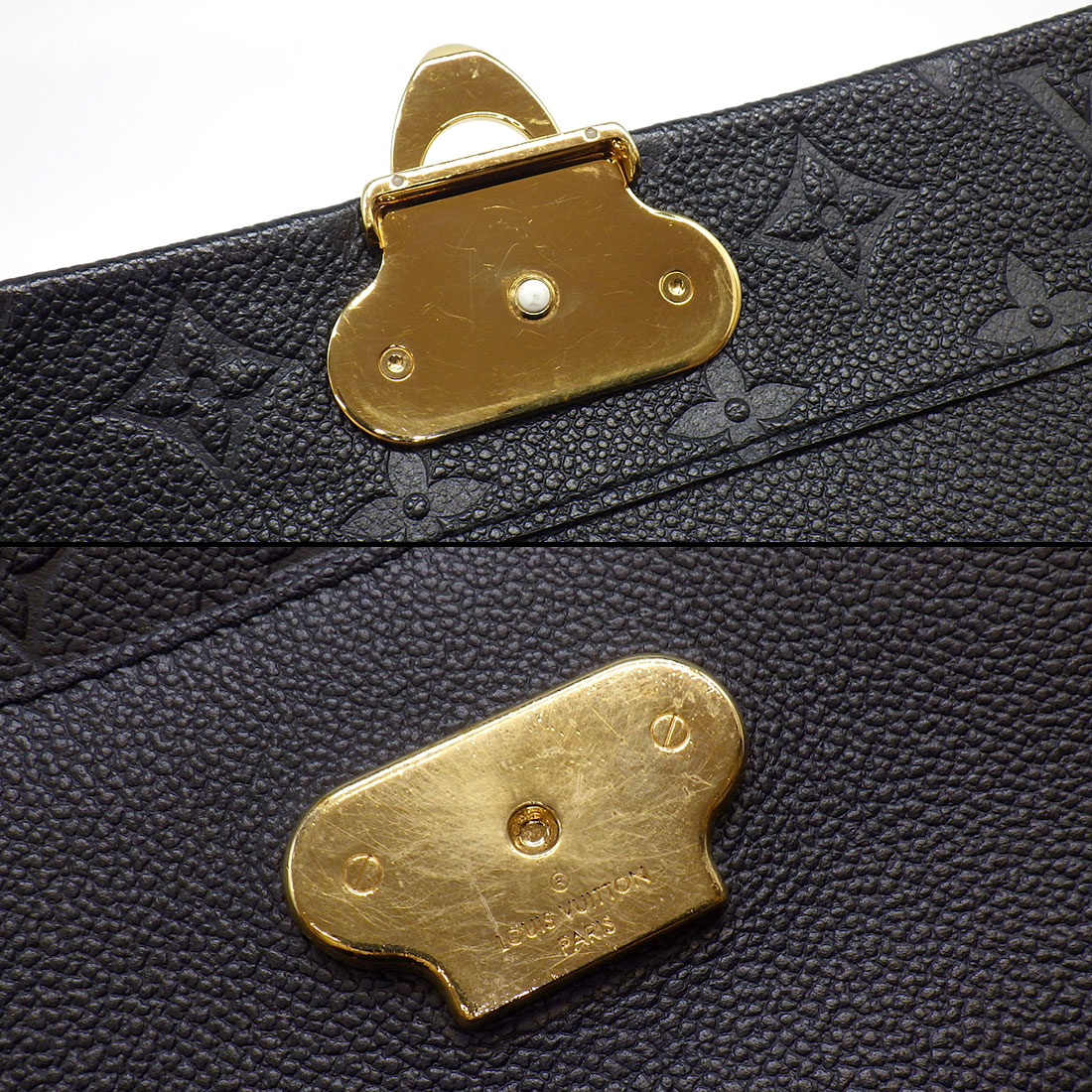 ルイ・ヴィトン LOUIS VUITTON ショルダーバッグ ヴァヴァン PM M44151 ブラック モノグラムアンプラントレザー ゴールド金具 【中古】