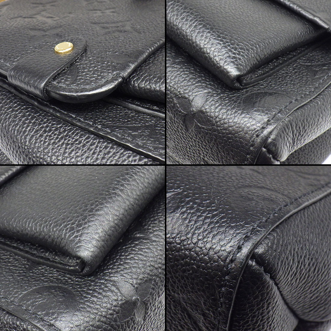 ルイ・ヴィトン LOUIS VUITTON ショルダーバッグ ヴァヴァン PM M44151 ブラック モノグラムアンプラントレザー ゴールド金具 【中古】