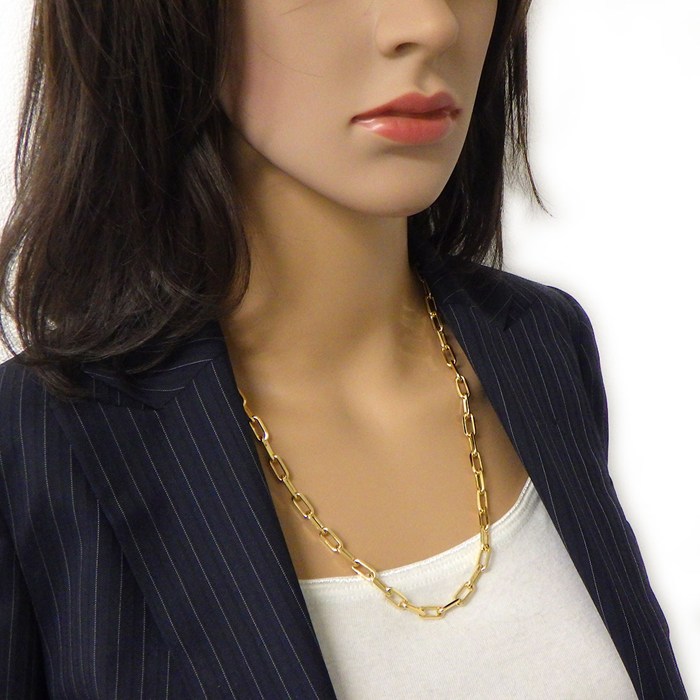 カルティエ Cartier ネックレス サントス チェーン ミディアムモデル B7009000 2026年5月ギャラ K18YG 【箱・保付き】 【中古】