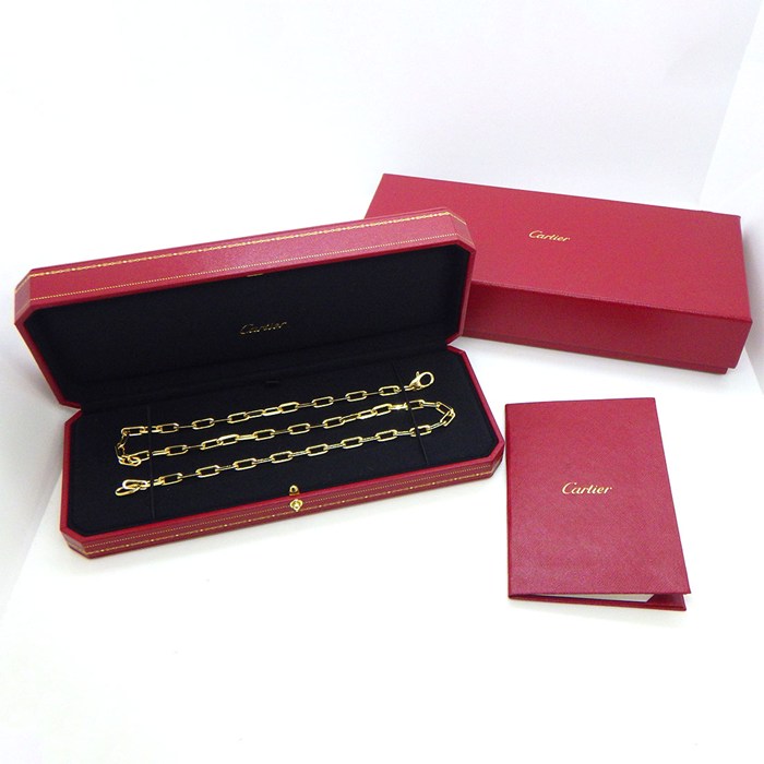 カルティエ Cartier ネックレス サントス チェーン ミディアムモデル B7009000 2026年5月ギャラ K18YG 【箱・保付き】 【中古】