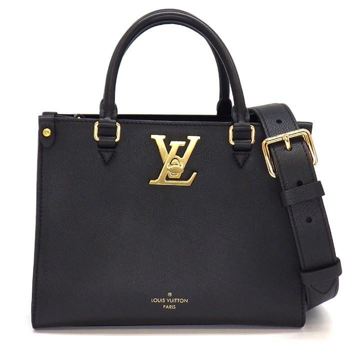 ルイ・ヴィトン LOUIS VUITTON トートバッグ/ショルダーバッグ ロック＆ゴー M22311 ブラック グレインカーフスキン ゴールド金具 【中古】