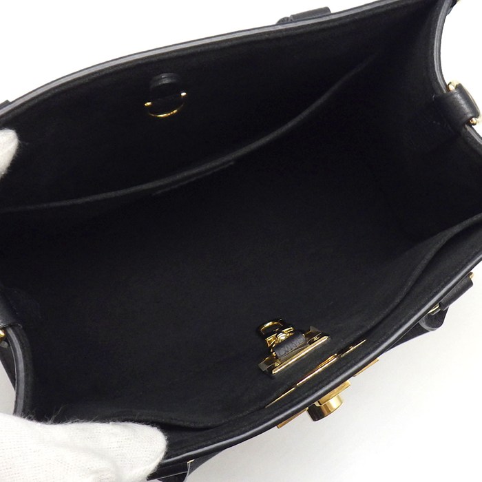 ルイ・ヴィトン LOUIS VUITTON トートバッグ/ショルダーバッグ ロック＆ゴー M22311 ブラック グレインカーフスキン ゴールド金具 【中古】