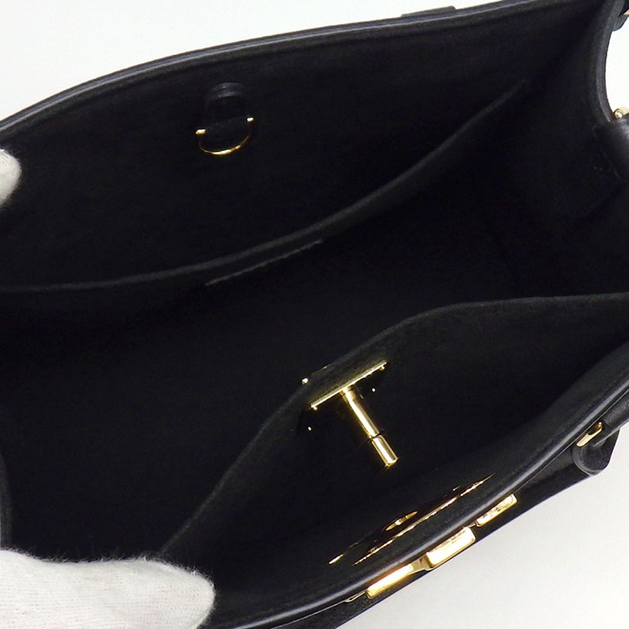 ルイ・ヴィトン LOUIS VUITTON トートバッグ/ショルダーバッグ ロック＆ゴー M22311 ブラック グレインカーフスキン ゴールド金具 【中古】