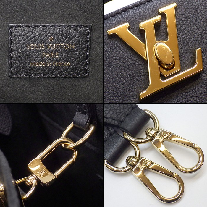 ルイ・ヴィトン LOUIS VUITTON トートバッグ/ショルダーバッグ ロック＆ゴー M22311 ブラック グレインカーフスキン ゴールド金具 【中古】
