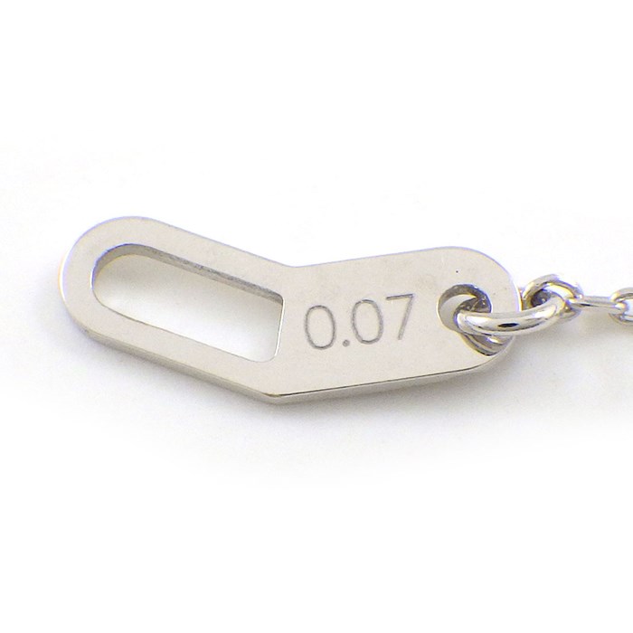 スタージュエリー STAR JEWELRY ネックレス 音符 モチーフ ダイヤモンド 0.07ct K18WG 【中古】