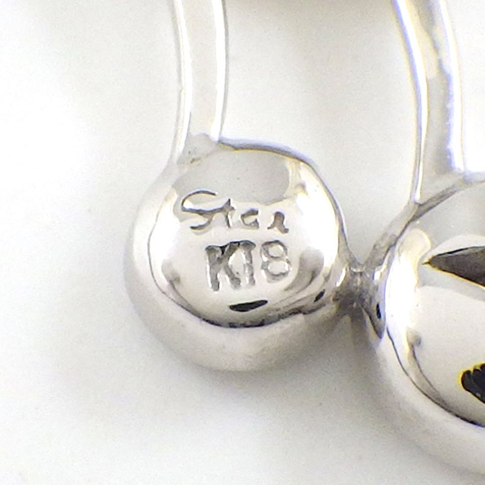 スタージュエリー STAR JEWELRY ネックレス 音符 モチーフ ダイヤモンド 0.07ct K18WG 【中古】