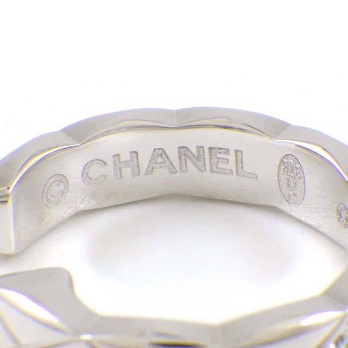 シャネル CHANEL イヤーカフ ココクラッシュ J12154 フープ マトラッセ キルティング 5ポイント ダイヤモンド 計0.05ct K18WG ※片方のみ 【中古】