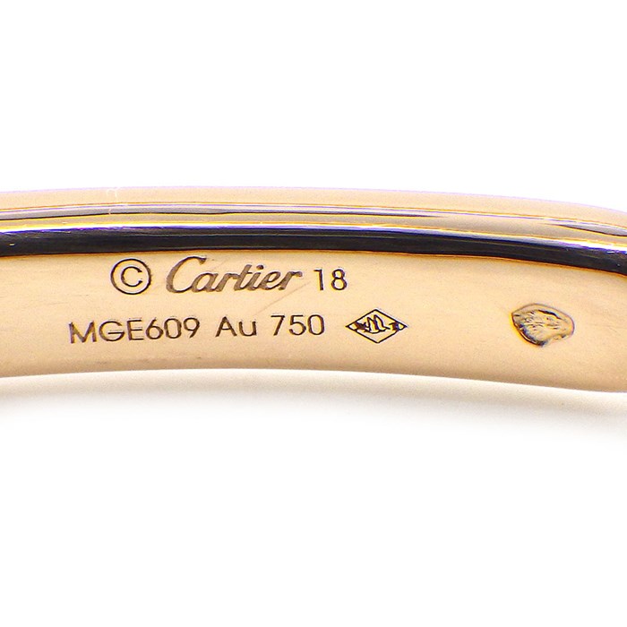 カルティエ Cartier バングル パンテール ドゥ B6067318 パンサー モチーフ ツァボライトガーネット オニキス K18PG / #18 【中古】