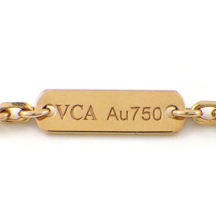ヴァンクリーフ&アーペル Van Cleef & Arpels ロングネックレス マジックアルハンブラ レターウッド K18PG 【中古】