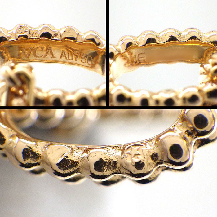 ヴァンクリーフ&アーペル Van Cleef & Arpels ロングネックレス マジックアルハンブラ レターウッド K18PG 【中古】