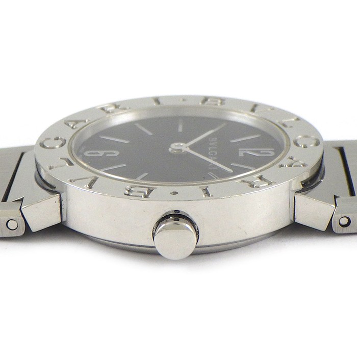 ブルガリ BVLGARI 腕時計 ブルガリブルガリ BB26SS ブラック文字盤 ロゴベゼル デイト SS クオーツアナログ 【箱・保付き】 【中古】