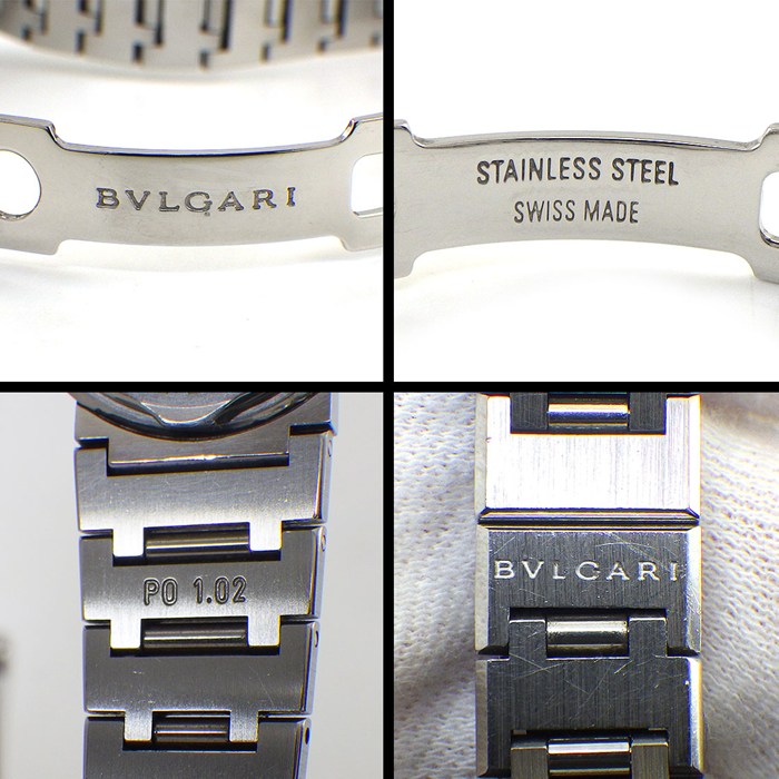 ブルガリ BVLGARI 腕時計 ブルガリブルガリ BB26SS ブラック文字盤 ロゴベゼル デイト SS クオーツアナログ 【箱・保付き】 【中古】