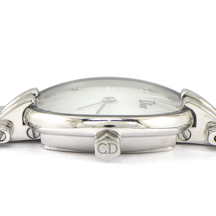 クリスチャンディオール Christian Dior 腕時計 バギラ CD092110 12ポイント ダイヤインデックス ホワイトシェル文字盤 SS クオーツアナログ 【中古】