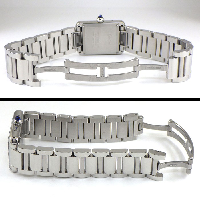 カルティエ Cartier 腕時計 タンクマスト SM WSTA0051 レクタンギュラー シルバー文字盤 ローマンインデックス SS クオーツアナログ 【箱・保付き】 【中古】
