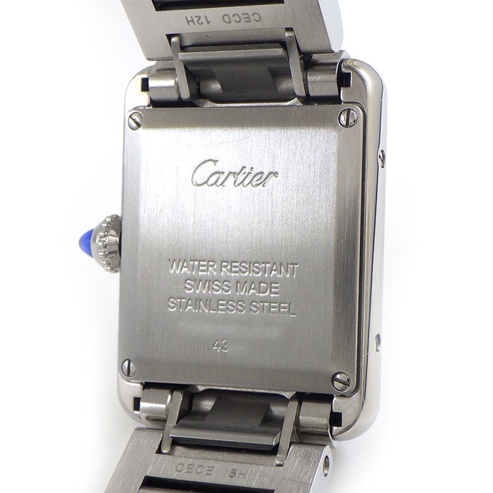 カルティエ Cartier 腕時計 タンクマスト SM WSTA0051 レクタンギュラー シルバー文字盤 ローマンインデックス SS クオーツアナログ 【箱・保付き】 【中古】