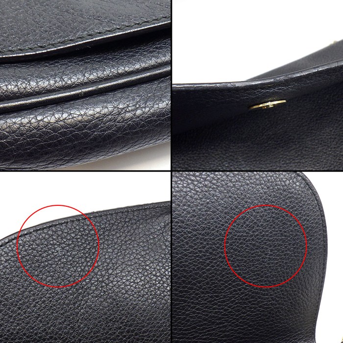 グッチ GUCCI ショルダーバッグ ソーホー チェーンショルダーバッグ 336752 ブラック レザー ゴールド金具 【中古】