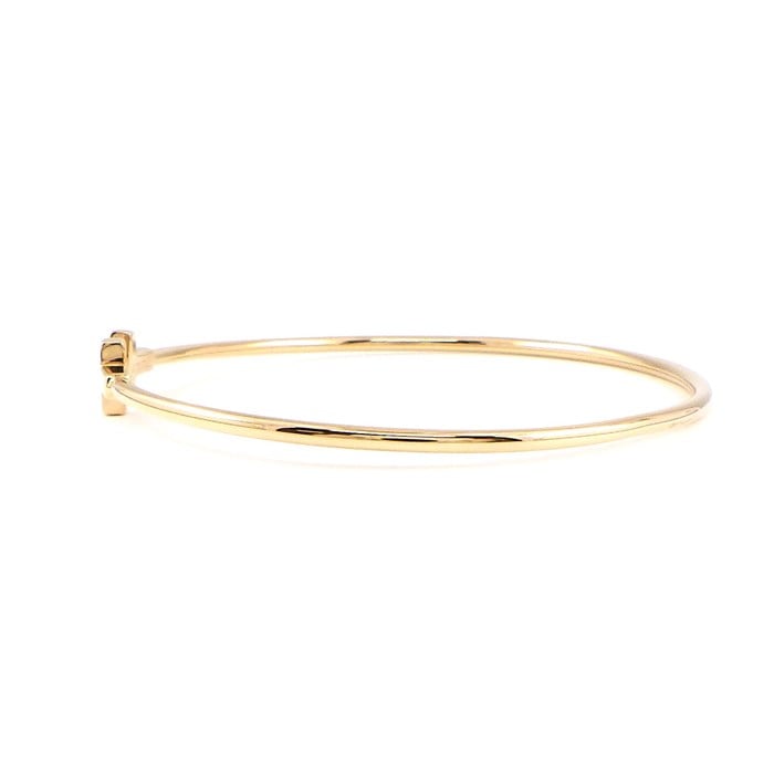 ティファニー Tiffany & Co.】バングル T ナロー ワイヤー K18PG