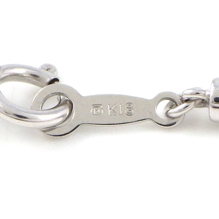 ミキモト MIKIMOTO チョーカー 珊瑚 モチーフ 110年記念 チャリティー 1ポイント パール 5.0mm珠 K18WG ブラック レザー コード 【中古】