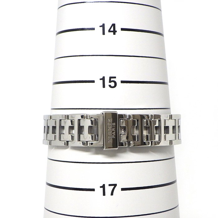 エルメス HERMES 腕時計 クリッパー CL4.210 デイト ブルーシェル文字盤 SS クオーツアナログ 【中古】