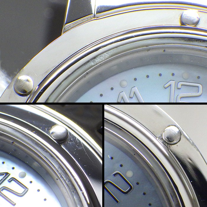 エルメス HERMES 腕時計 クリッパー CL4.210 デイト ブルーシェル文字盤 SS クオーツアナログ 【中古】
