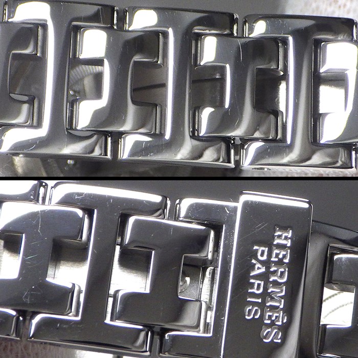 エルメス HERMES 腕時計 クリッパー CL4.210 デイト ブルーシェル文字盤 SS クオーツアナログ 【中古】