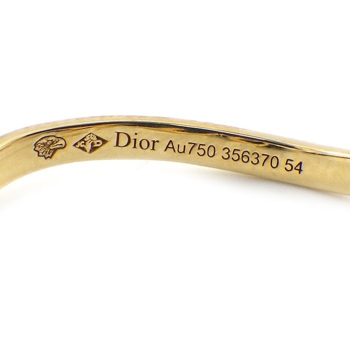 クリスチャンディオール Christian Dior リング ディオールアムール Oui JOUI95001_0000 ツイスト ウェーブ 1ポイント ダイヤモンド 0.03ct K18YG 13.5号 / #54 【中古】