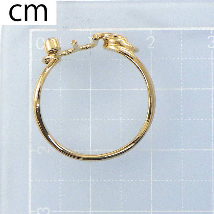 クリスチャンディオール Christian Dior リング ディオールアムール Oui JOUI95001_0000 ツイスト ウェーブ 1ポイント ダイヤモンド 0.03ct K18YG 13.5号 / #54 【中古】