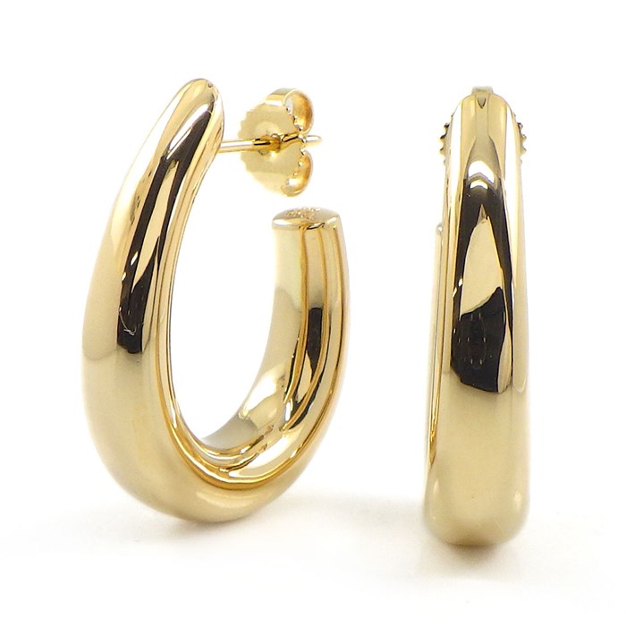 ティファニー Tiffany & Co. ピアス ハーフ フープ K18YG 【中古 