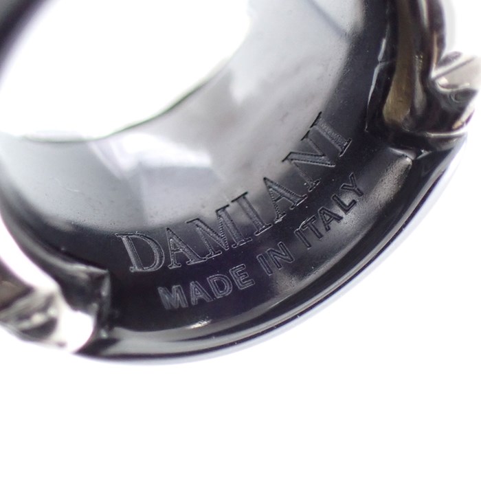 ダミアーニ DAMIANI ネックレス D.ICON ディーアイコン パヴェ ダイヤモンド K18WG ブラック セラミック 黒 【中古】