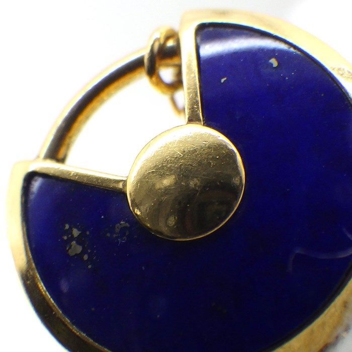 カルティエ Cartier ブレスレット アミュレット ドゥ SM ラウンド サークル 1ポイント ダイヤモンド ラピスラズリ K18YG 【中古】