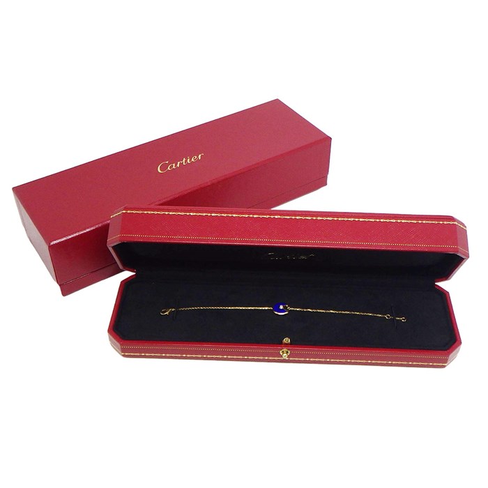 カルティエ Cartier ブレスレット アミュレット ドゥ SM ラウンド サークル 1ポイント ダイヤモンド ラピスラズリ K18YG 【中古】
