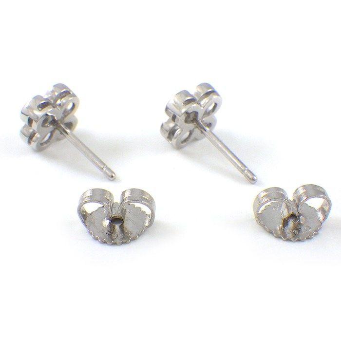 ティファニー Tiffany & Co. ピアス ベゼル フラワー ダイヤモンド PT950 【中古】