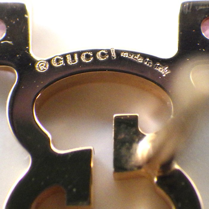 グッチ GUCCI ピアス アイコン スターダスト GG ロゴ ピンクサファイア K18PG 【中古】