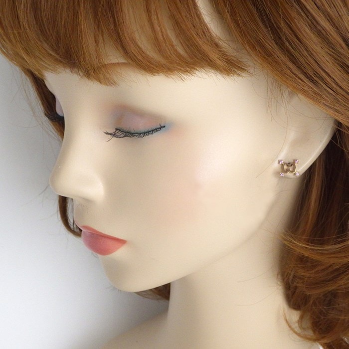 グッチ GUCCI ピアス アイコン スターダスト GG ロゴ ピンクサファイア K18PG 【中古】